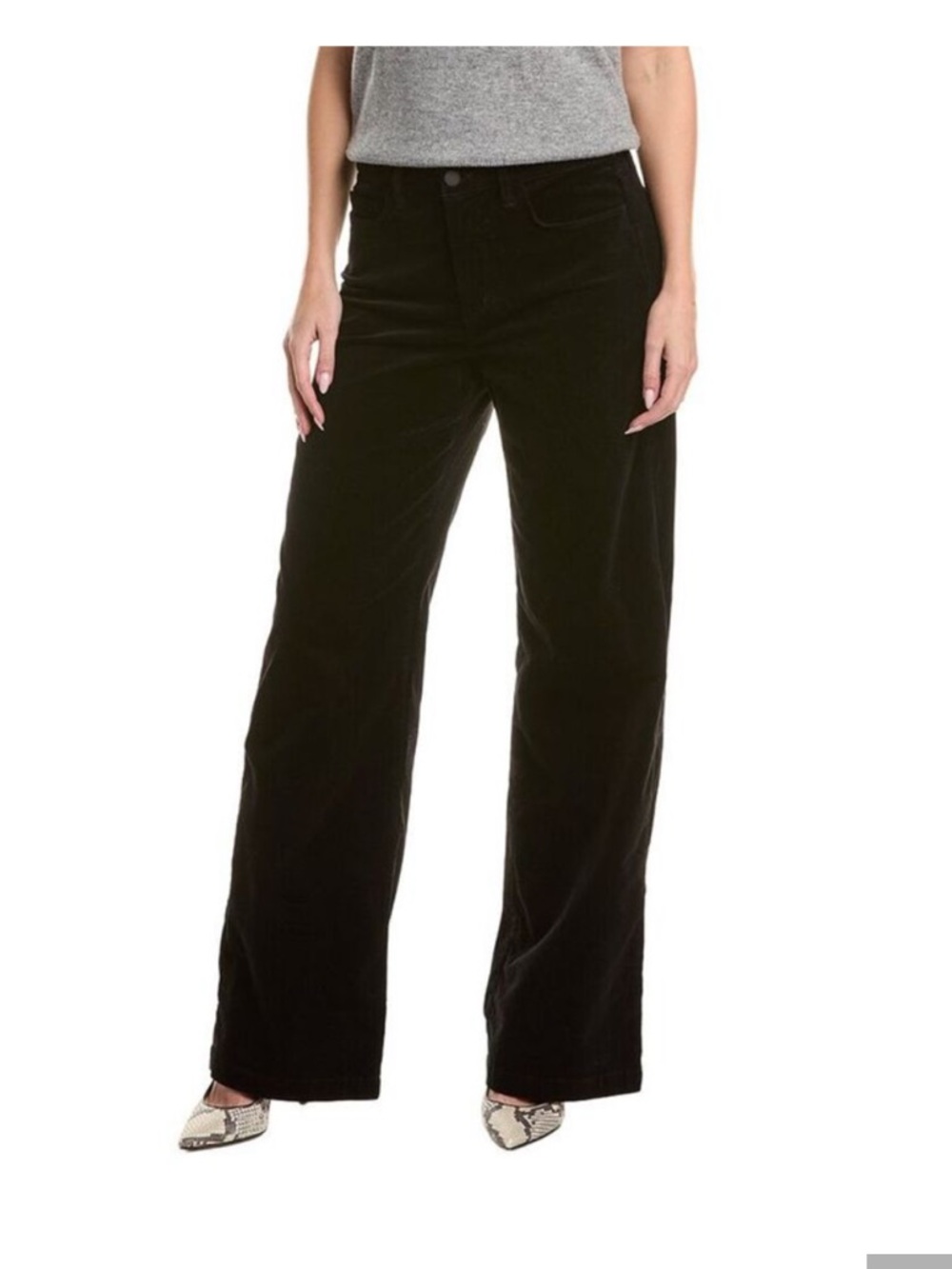 L'AGENCE Clayton high rise wide-leg black jean (i131)